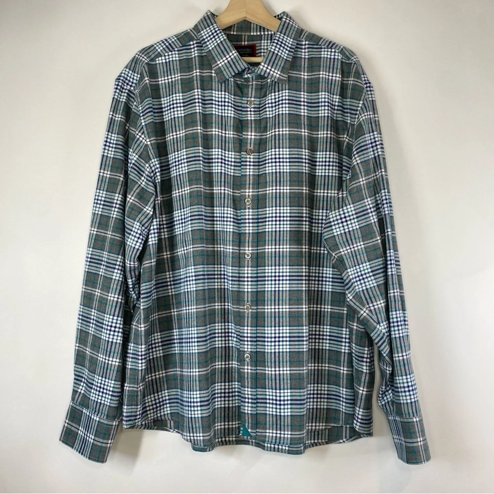 UNTUCKit Men's Quenterra Plaid Long Sleeve Button Down Shirt Size XXXL Green